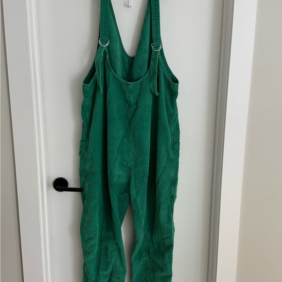 Free People Green Corduroy Women's Overalls (XL) - Picture 5 of 7